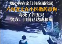 女子疑在小區(qū)內(nèi)撒藥致多條狗死亡 真相曝光簡直太驚人了