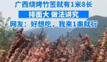 廣西燒烤竹簽長1米8 究竟是怎么回事？