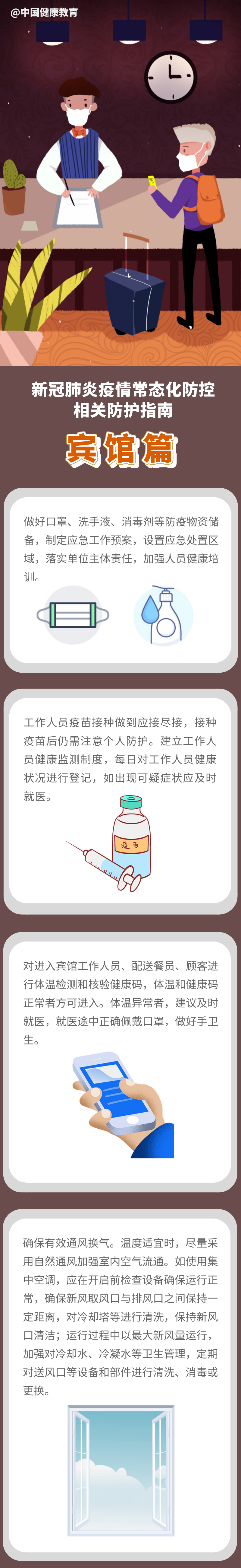 新冠肺炎疫情常態化防控防護指南之賓館篇