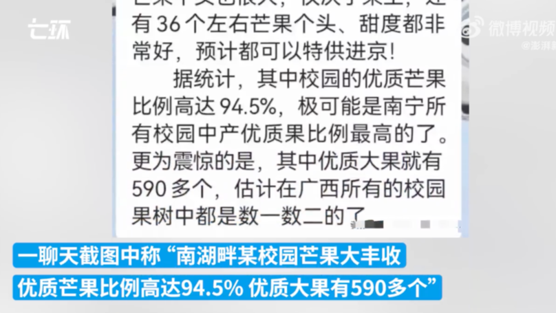 芒果重量暗喻考試分數？多方回應
