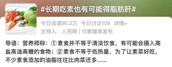 一直吃素很健康？錯了！也會得脂肪肝！